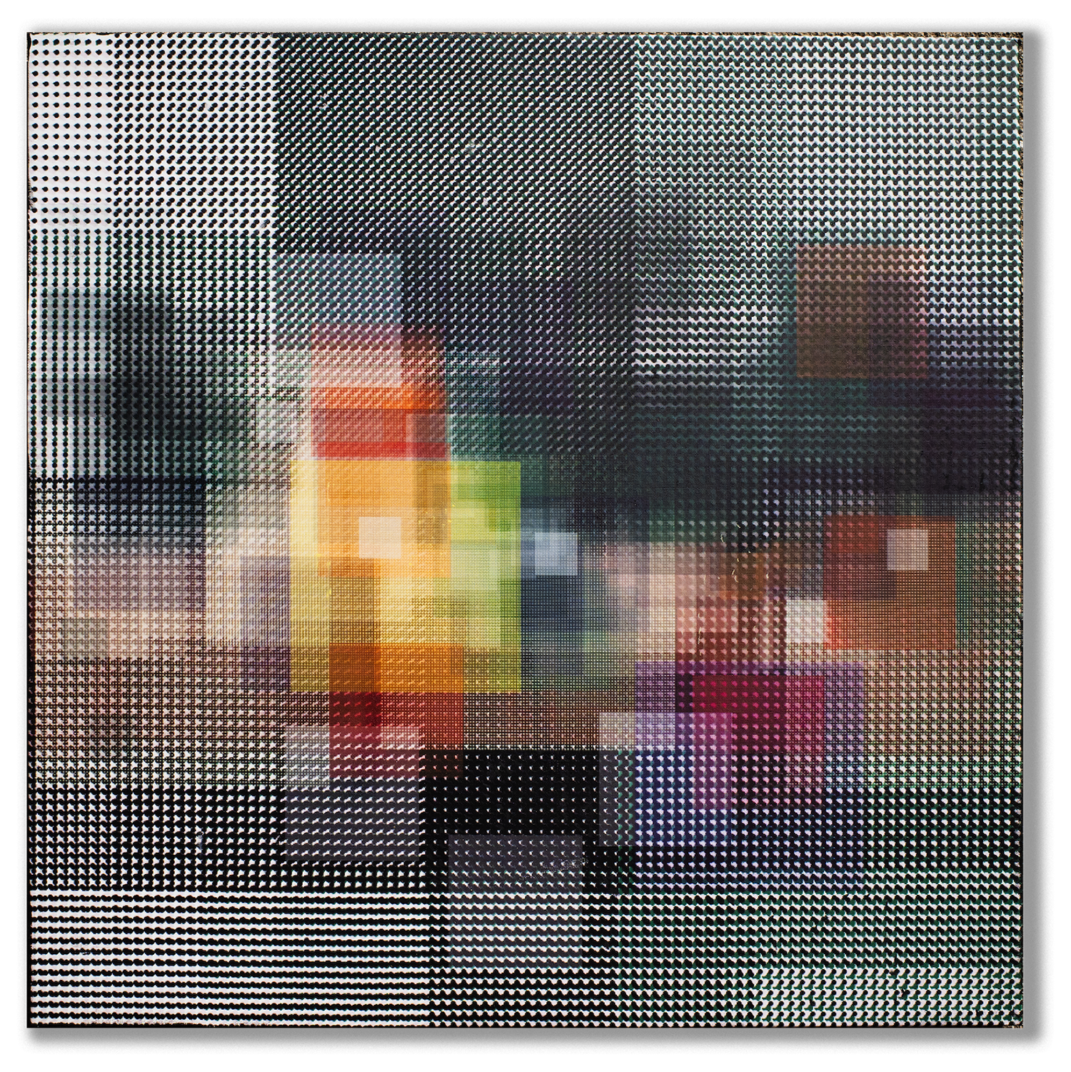 Landscape, mixed media on canvas, 72.7 × 72.7 cm, 2022, by Asa Aida