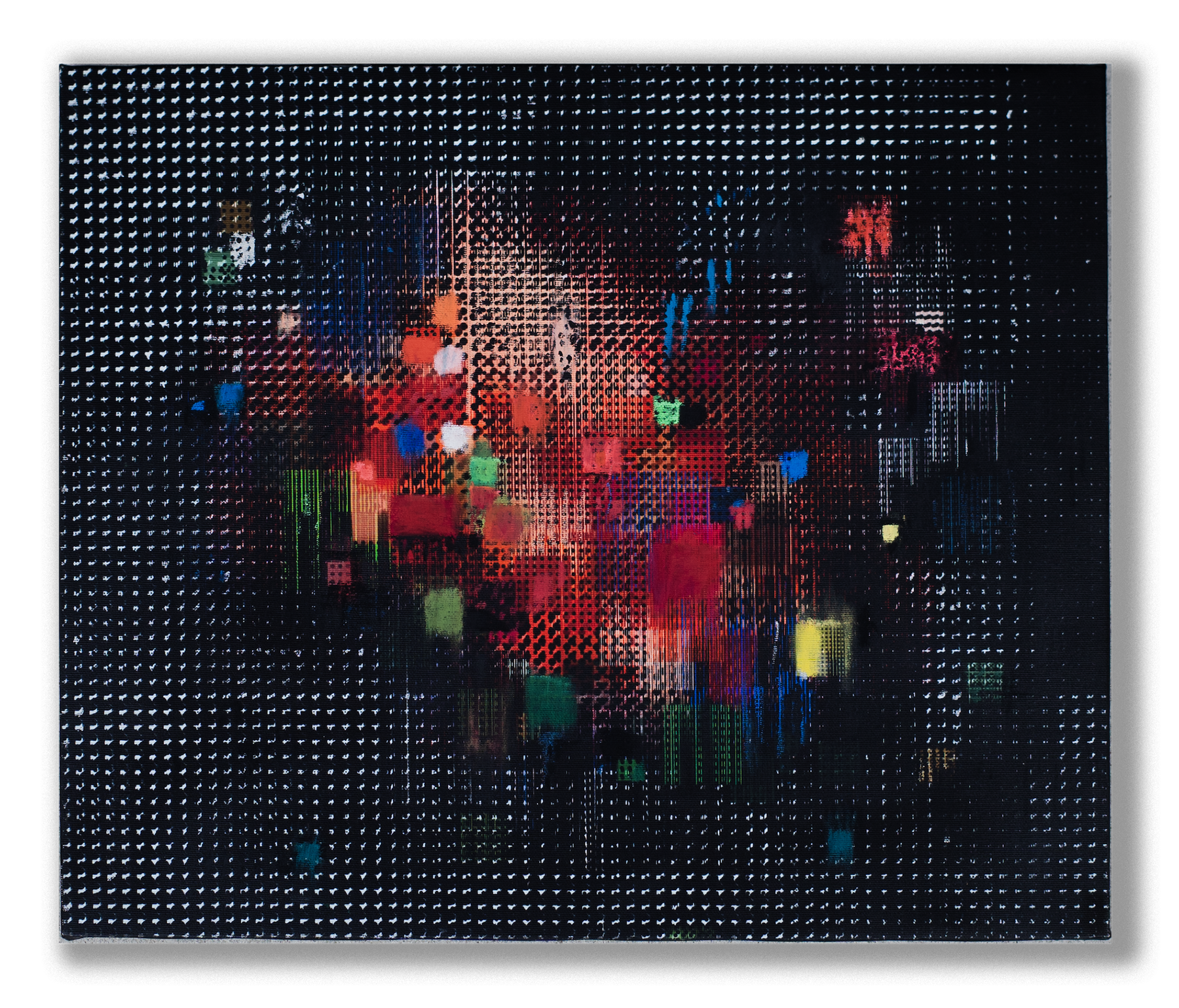 SuikA5, mixed media on canvas, 45.5 × 38 cm, 2023, by Asa Aida